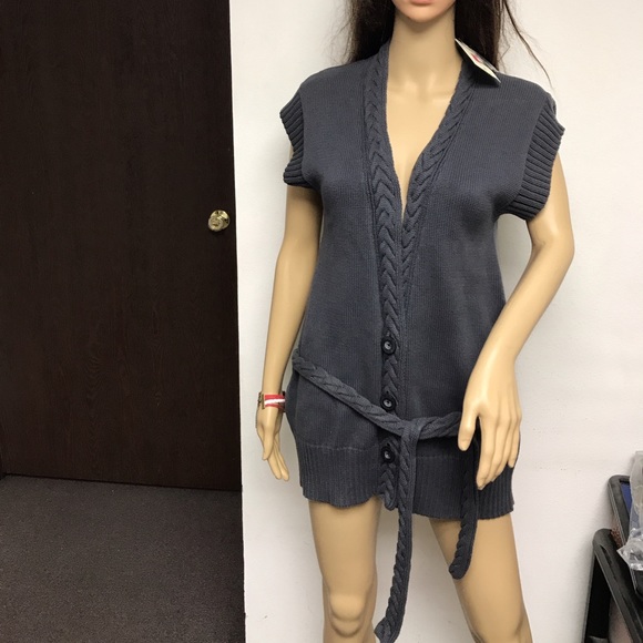 Canyon River Blues gray Knit cable sweater jacket vast rope women’s m medium - Picture 1 of 8